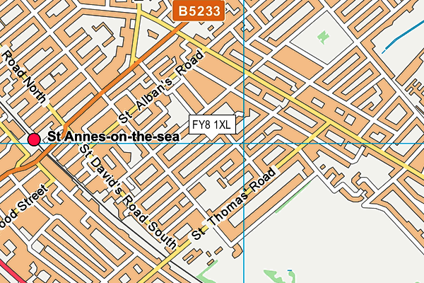 FY8 1XL map - OS VectorMap District (Ordnance Survey)
