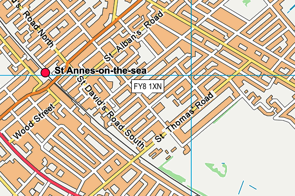 FY8 1XN map - OS VectorMap District (Ordnance Survey)