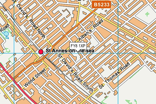 FY8 1XP map - OS VectorMap District (Ordnance Survey)