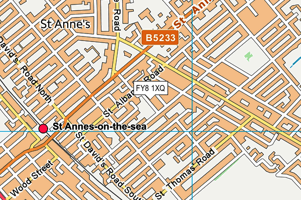 FY8 1XQ map - OS VectorMap District (Ordnance Survey)