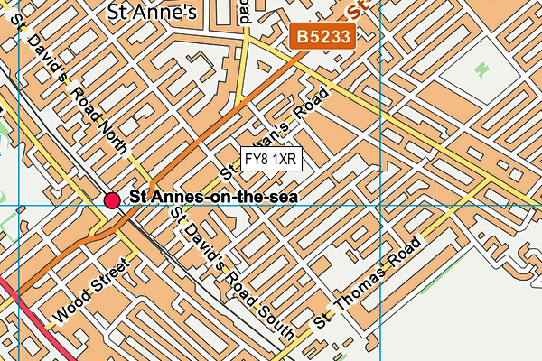 FY8 1XR map - OS VectorMap District (Ordnance Survey)