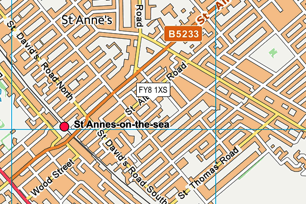 FY8 1XS map - OS VectorMap District (Ordnance Survey)