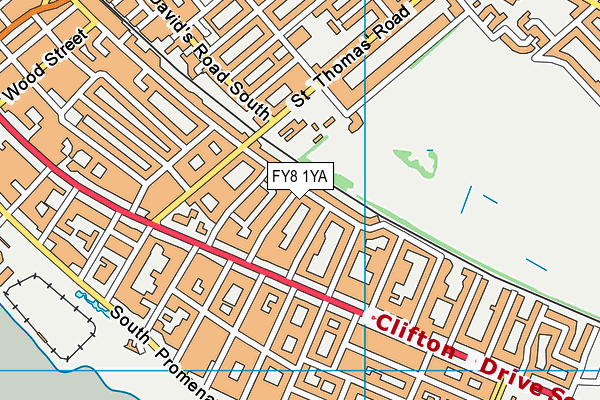 FY8 1YA map - OS VectorMap District (Ordnance Survey)