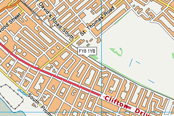 FY8 1YB map - OS VectorMap District (Ordnance Survey)