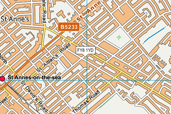 FY8 1YD map - OS VectorMap District (Ordnance Survey)
