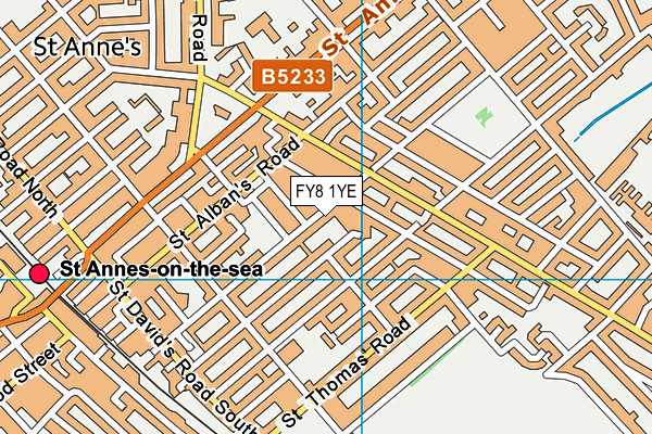 FY8 1YE map - OS VectorMap District (Ordnance Survey)
