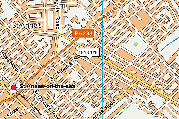 FY8 1YF map - OS VectorMap District (Ordnance Survey)