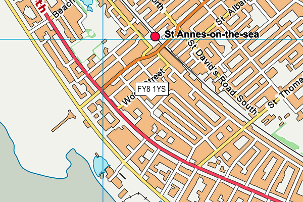 FY8 1YS map - OS VectorMap District (Ordnance Survey)