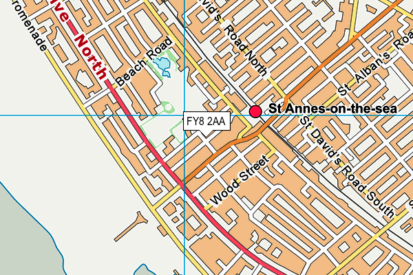 FY8 2AA map - OS VectorMap District (Ordnance Survey)