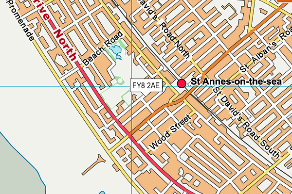 FY8 2AE map - OS VectorMap District (Ordnance Survey)