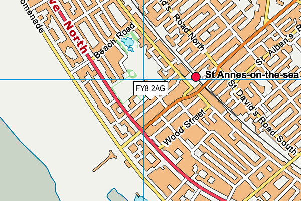 FY8 2AG map - OS VectorMap District (Ordnance Survey)