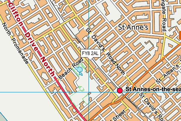FY8 2AL map - OS VectorMap District (Ordnance Survey)