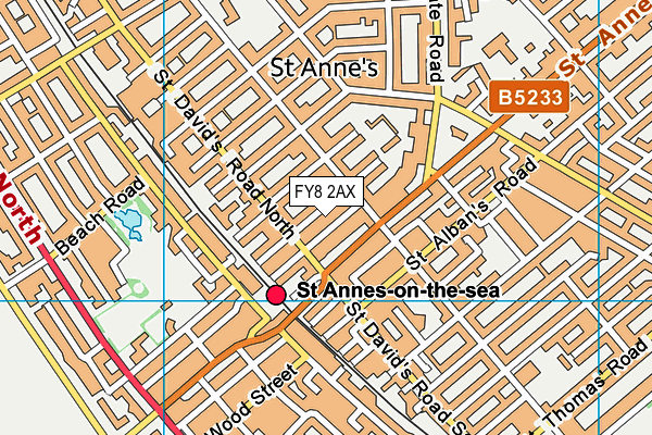 FY8 2AX map - OS VectorMap District (Ordnance Survey)