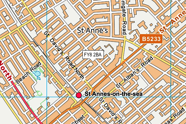 FY8 2BA map - OS VectorMap District (Ordnance Survey)