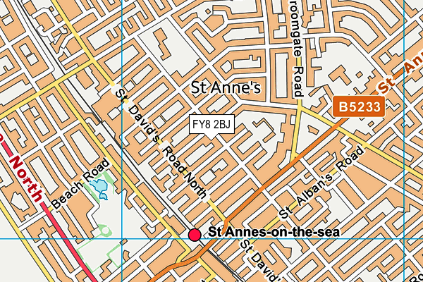 FY8 2BJ map - OS VectorMap District (Ordnance Survey)