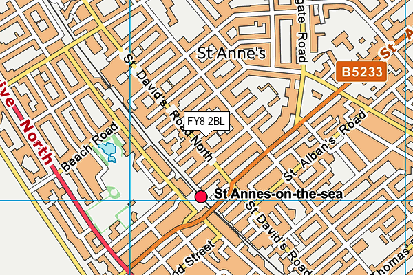 FY8 2BL map - OS VectorMap District (Ordnance Survey)