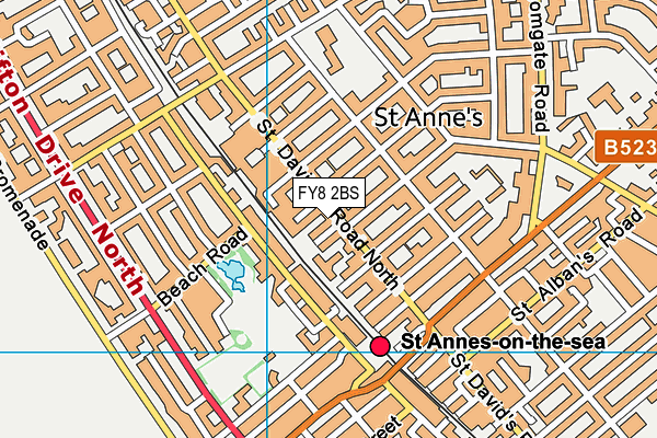 FY8 2BS map - OS VectorMap District (Ordnance Survey)
