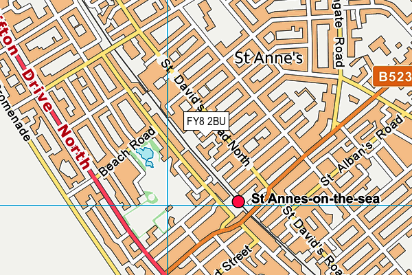 FY8 2BU map - OS VectorMap District (Ordnance Survey)