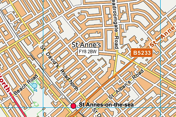 FY8 2BW map - OS VectorMap District (Ordnance Survey)