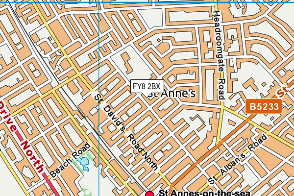 FY8 2BX map - OS VectorMap District (Ordnance Survey)