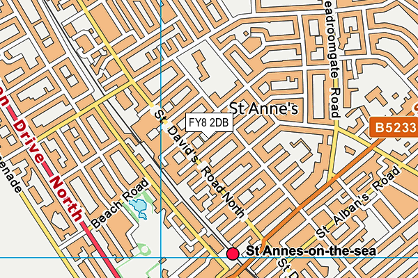FY8 2DB map - OS VectorMap District (Ordnance Survey)
