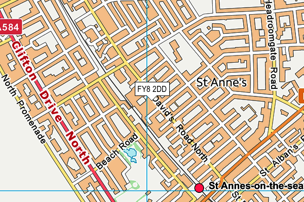 FY8 2DD map - OS VectorMap District (Ordnance Survey)