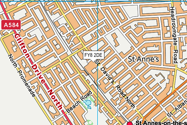 FY8 2DE map - OS VectorMap District (Ordnance Survey)