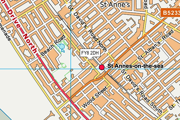 FY8 2DH map - OS VectorMap District (Ordnance Survey)