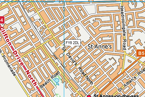 FY8 2DL map - OS VectorMap District (Ordnance Survey)