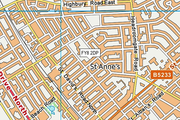 FY8 2DP map - OS VectorMap District (Ordnance Survey)