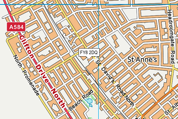 FY8 2DQ map - OS VectorMap District (Ordnance Survey)