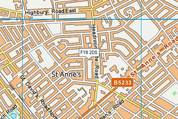 FY8 2DS map - OS VectorMap District (Ordnance Survey)