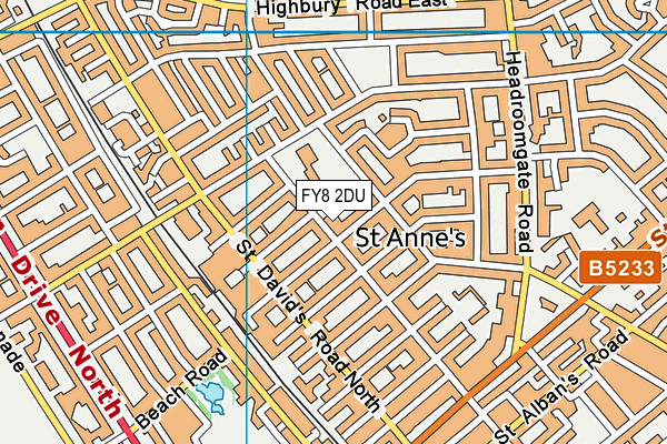 FY8 2DU map - OS VectorMap District (Ordnance Survey)