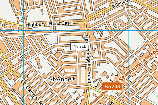 FY8 2EB map - OS VectorMap District (Ordnance Survey)