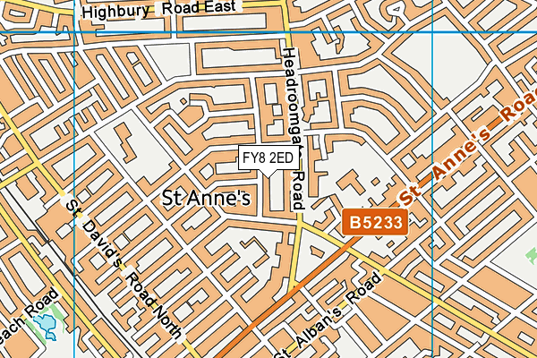 FY8 2ED map - OS VectorMap District (Ordnance Survey)