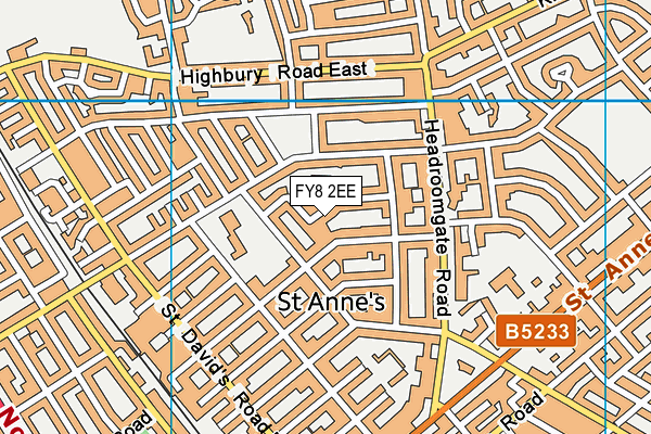 FY8 2EE map - OS VectorMap District (Ordnance Survey)