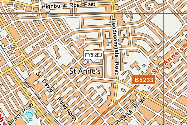 FY8 2EJ map - OS VectorMap District (Ordnance Survey)