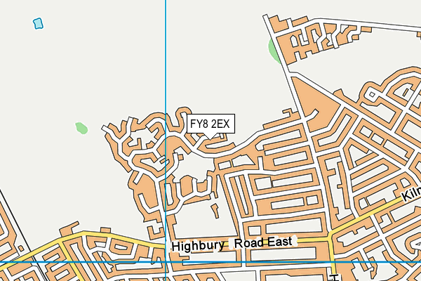 FY8 2EX map - OS VectorMap District (Ordnance Survey)