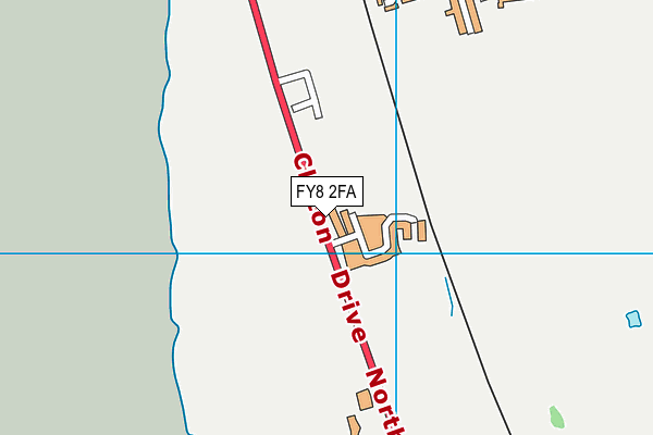 FY8 2FA map - OS VectorMap District (Ordnance Survey)