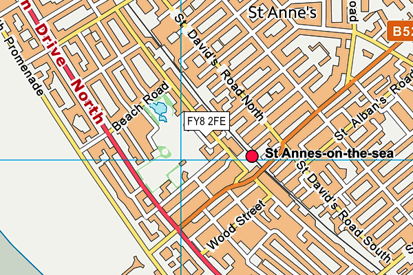 FY8 2FE map - OS VectorMap District (Ordnance Survey)