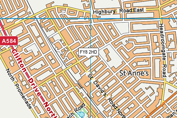 FY8 2HD map - OS VectorMap District (Ordnance Survey)