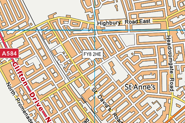 FY8 2HE map - OS VectorMap District (Ordnance Survey)