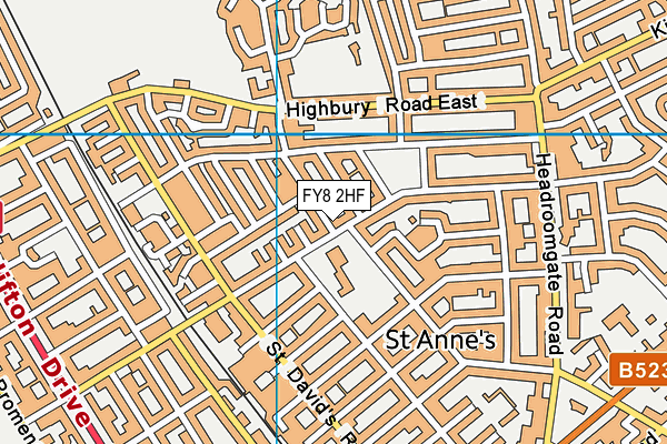 FY8 2HF map - OS VectorMap District (Ordnance Survey)