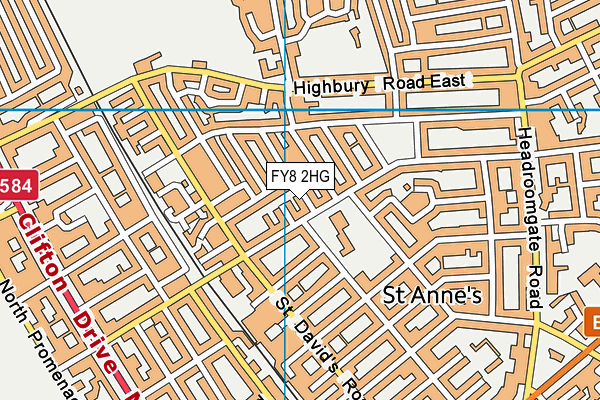 FY8 2HG map - OS VectorMap District (Ordnance Survey)