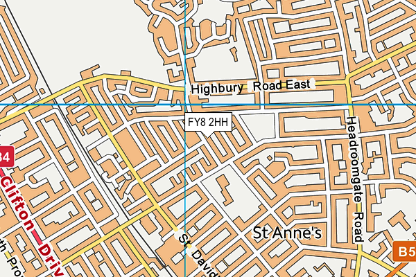 FY8 2HH map - OS VectorMap District (Ordnance Survey)