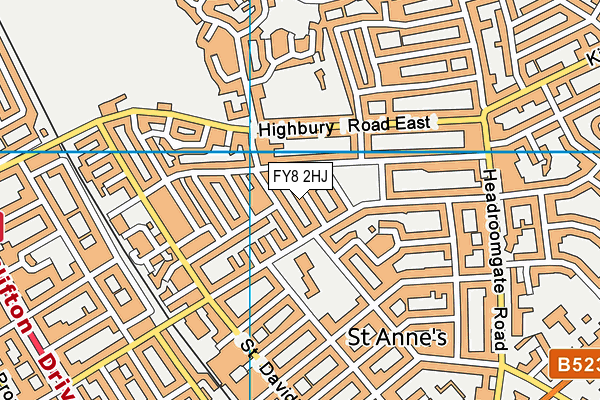 FY8 2HJ map - OS VectorMap District (Ordnance Survey)