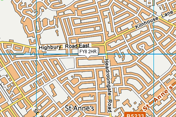 FY8 2HR map - OS VectorMap District (Ordnance Survey)