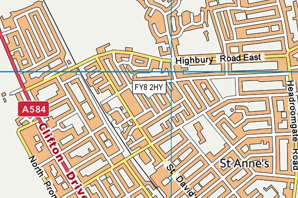 FY8 2HY map - OS VectorMap District (Ordnance Survey)