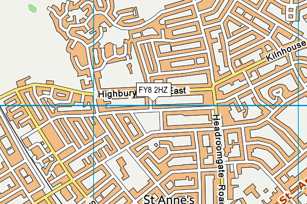 FY8 2HZ map - OS VectorMap District (Ordnance Survey)