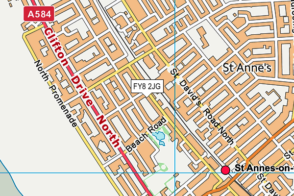 FY8 2JG map - OS VectorMap District (Ordnance Survey)